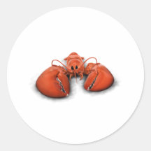 Lobster Round Stickers