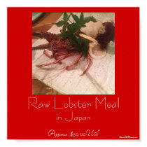 Lobster sashimi (raw lobster) Japan poster posters by DDMcollections Lobster sashimi (raw lobster) Japan poster posters