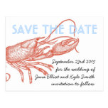 Lobster Save the Date Post Cards