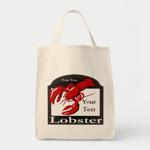 Lobster Sign Design Template Grocery Tote Bag | Zazzle