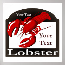 Lobster Sign Design Template Print