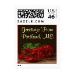 Lobster Stamps Greetings from Your Town, City ST