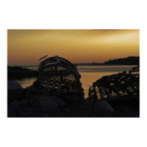 Lobster Trap Sunset Print