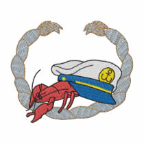 Lobster with Hat Crest embroidered shirts by ZazzleEmbroidery Lobster with Hat Crest embroidered shirts