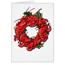  lobster wreath greeting cards