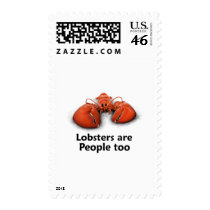 Lobsters are People too Postage Stamp