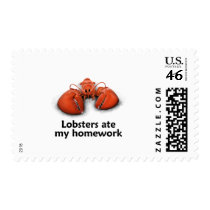 Lobsters ate my Homework Postage Stamp