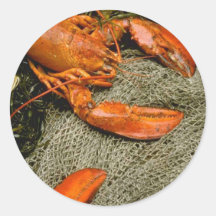 Lobsters Round Stickers