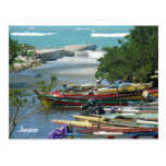 Local Fishing Boats Negril River Jamaica Photo postcards