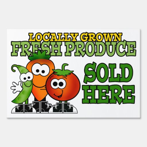 Local Fresh Produce Lawn Sign | Zazzle