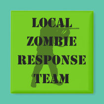 Local Zombie Response Team magnets