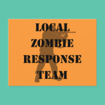 Local Zombie Response Team postcards
