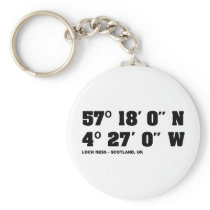Loch Ness - Co-ordinates design Keychains