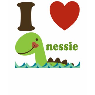 Loch Ness Monster I Heart Nessie Girls Tee Shirt shirt