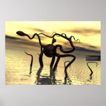 Loch Ness Monster! (water monster) Posters