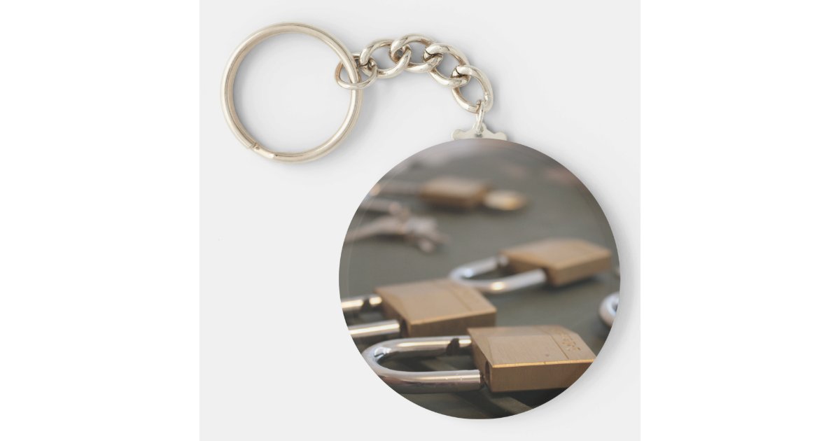 Lock and Key Keychain Zazzle