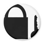 lock and key refrigerator magnet