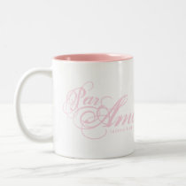 Lock and Key - pink and white mug mugs