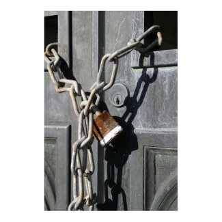 Lock & Chain print