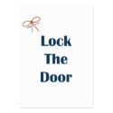 Lock The Door Reminders Business Card Template