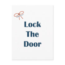 Lock The Door Reminders Post Card