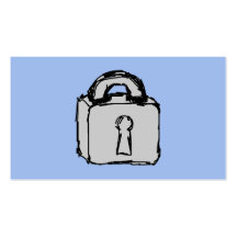 Lock. Top Secret or Confidential Icon. Business Card Template