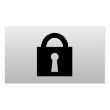 Lock. Top Secret or Confidential Icon. Business Card