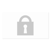 Lock. Top Secret or Confidential Icon. Business Card