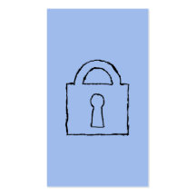 Lock. Top Secret or Confidential Icon. Business Card Templates