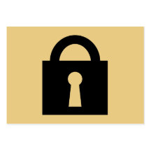Lock. Top Secret or Confidential Icon. Business Card Templates