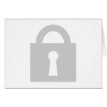 Lock. Top Secret or Confidential Icon. Greeting Cards