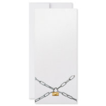 Locked chains customized rack card