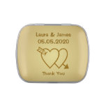 Locked Hearts Wedding Favor Thank You Candy Tin at Zazzle