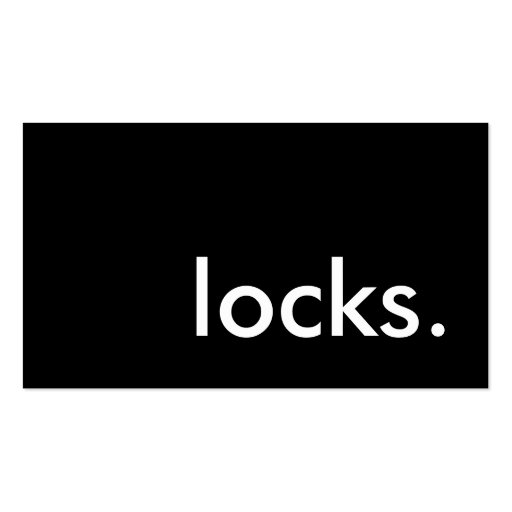 locks. business card templates