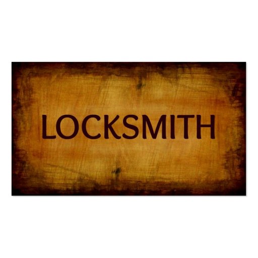Locksmith Business Card (front side)