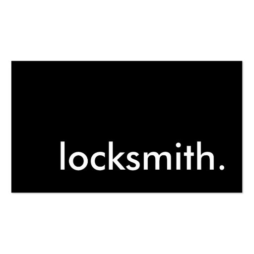 locksmith. business card templates (front side)