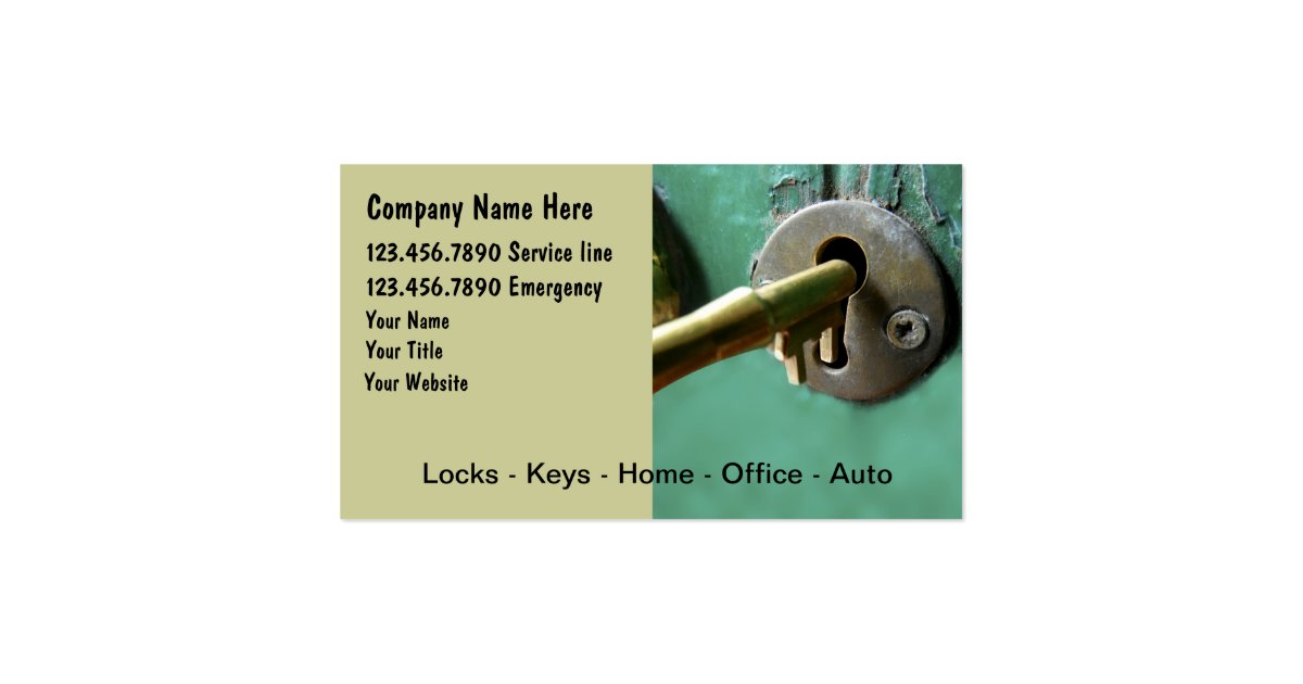 Locksmith Business Cards Zazzle