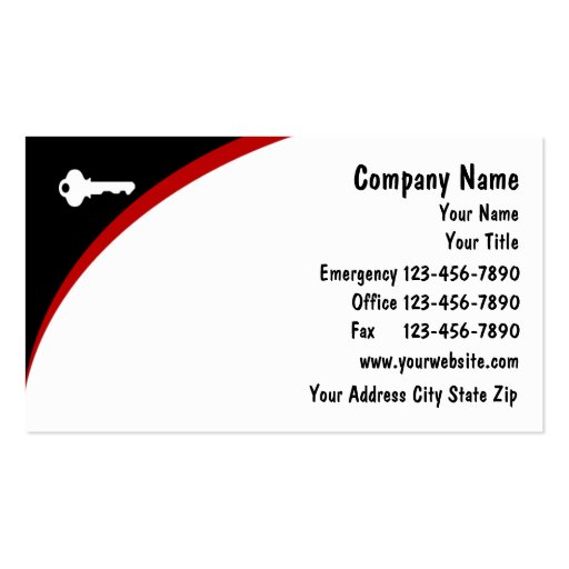Locksmith Business Cards Zazzle