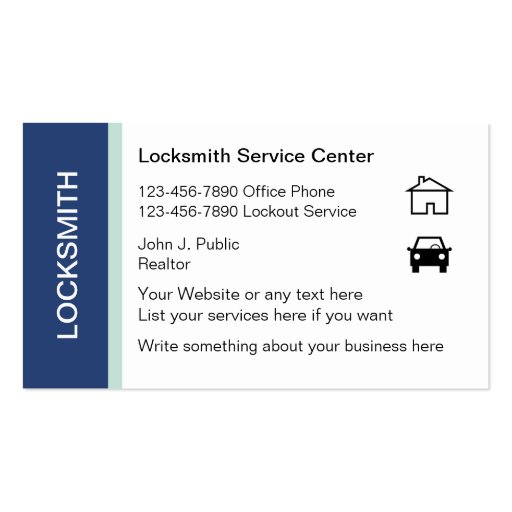 Locksmith Business Cards Zazzle