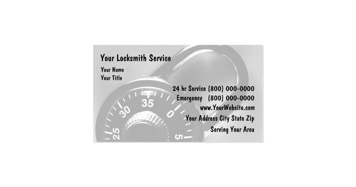 Locksmith Business Cards Zazzle