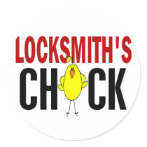 LOCKSMITH’S CHICK stickers