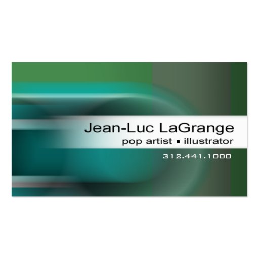 Locomotion Business Card template (teal) (front side)