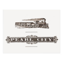 Locomotive and Pearl City Sign, Hawaii 1890 Postcards at Zazzle