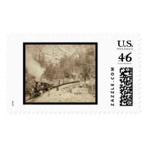 Locomotive in Black Hills SD 1890 Postage Stamp