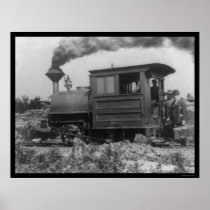 Locomotive on Mesabi Range 1903 Poster