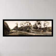 Locomotive Oregon Railroad Photo 1906 Print