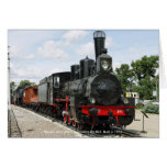 Locomotive, Russian retro steam locomotive Ov-8... Card