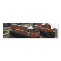 Locomotives at Changhua Roundhouse, Taiwan Bumper Sticker
