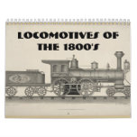 Locomotives of the 1800s wall calendar