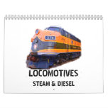 Locomotives- Steam And Diesel Wall Calendar